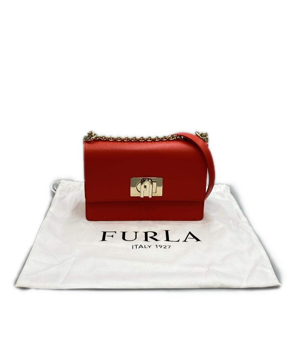 美品 Furla チェーンショルダーバッグ 斜め掛け 肩掛け ミニクロスボディ BAFKACO ARE000 1007 レディース フルラ
