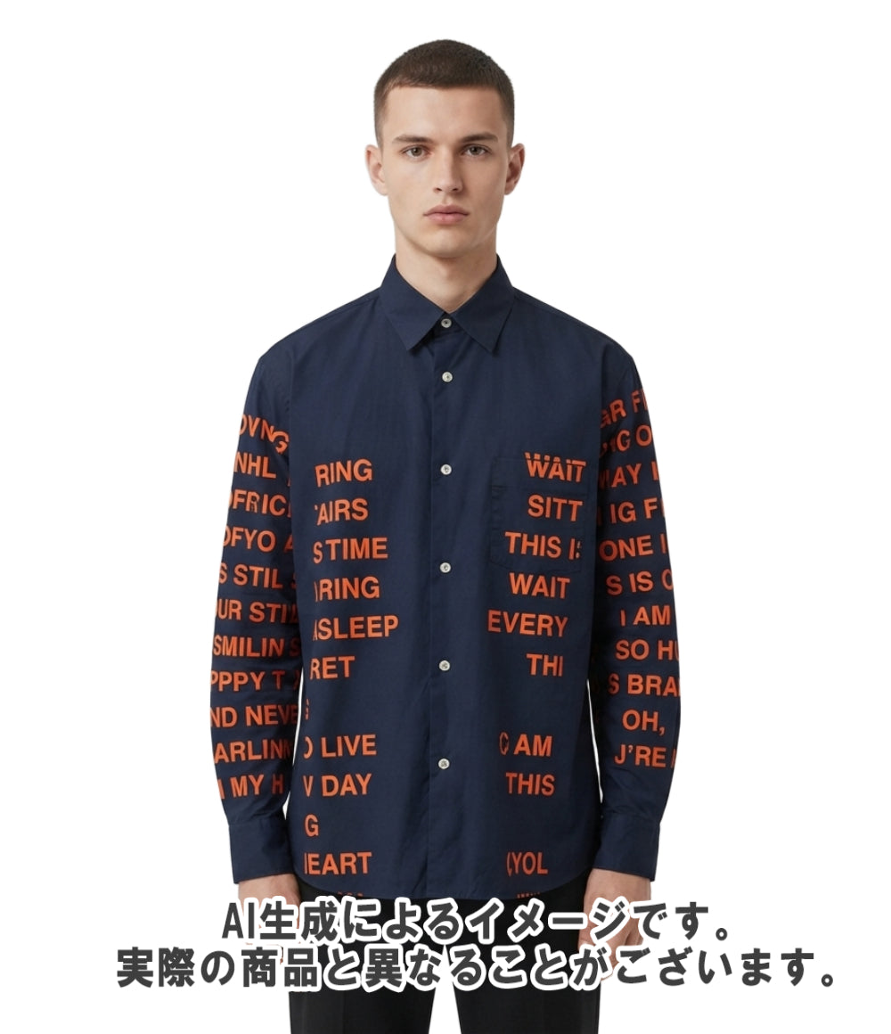 eYe JUNYA WATANABE MAN 長袖シャツ 02SS ポエム期 message shirt WE-B071 メンズ SIZE M アイ ジュンヤ ワタナベ マン
