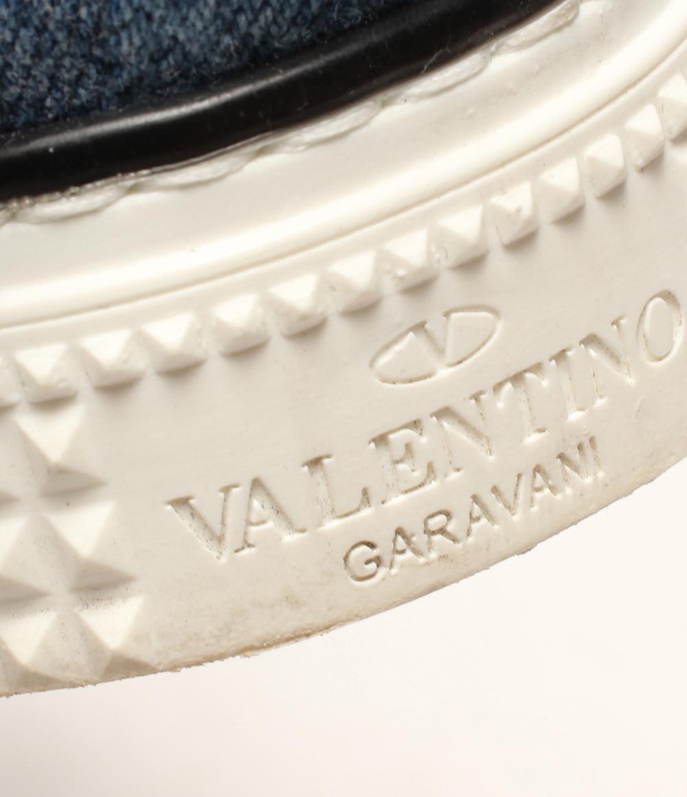 ヴァレンティノ ローカットスニーカー デニム スタッズ レディース SIZE 36 (M) VALENTINO