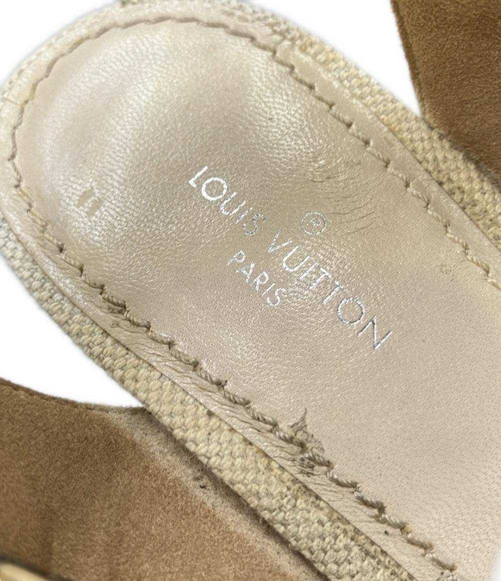 LOUIS VUITTON ウェッジソールアンクルストラップサンダル SC 1210 レディース SIZE 36 1/2 ルイ・ヴィトン