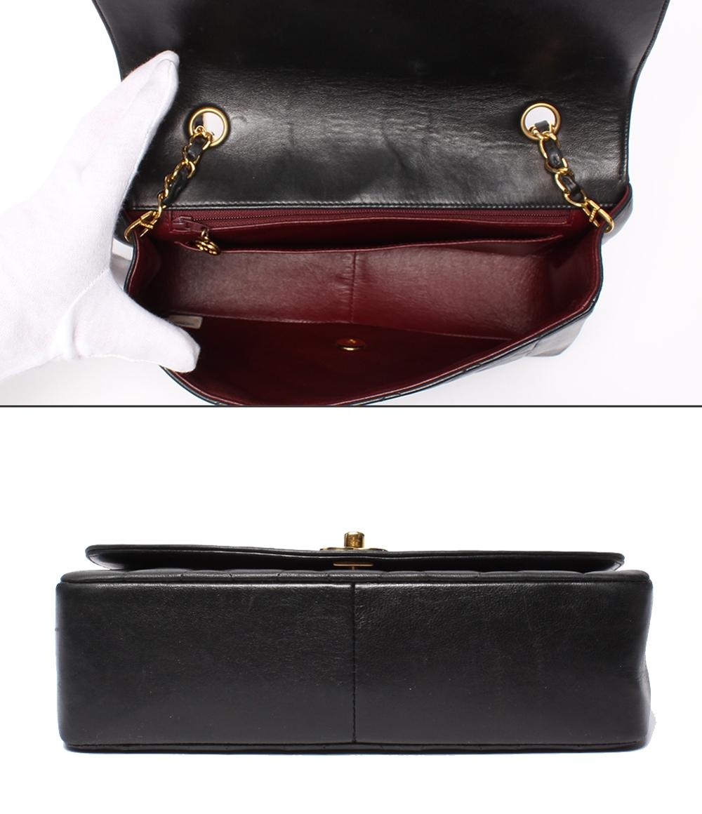 CHANEL チェーンショルダーバッグ ダイアナ 25 ラムスキン 2番台 ゴールド金具 シングルフラップ シングルチェーン マトラッセ レディース シャネル