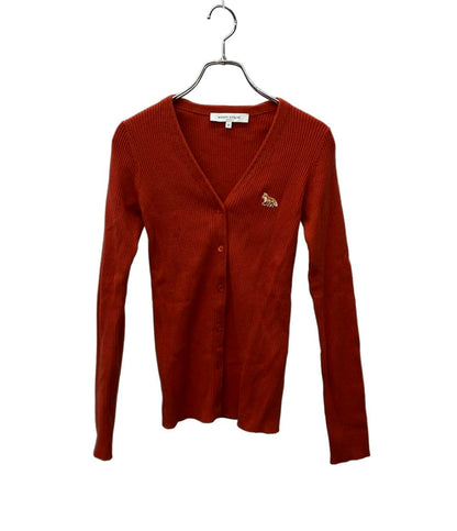 MAISON KITSUNE 長袖カーディガン リブニット 2024年秋冬 BABY FOX PATCH FINE RIBBED CARDIGAN NW00507KT1091 レディース SIZE XS メゾンキツネ
