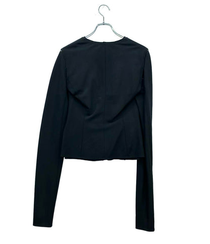 YVES SAINT LAURENT ノーカラージャケット レディース SIZE 36 (S) イヴ・サンローラン