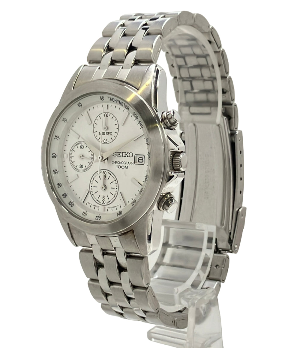 SEIKO 腕時計 クオーツ シルバー 7T92-0LH0 メンズ セイコー