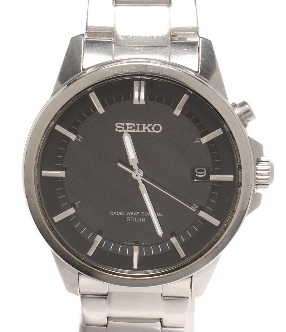 SEIKO 腕時計 スピリット ソーラー ブラック 7B42-0AT0 メンズ セイコー