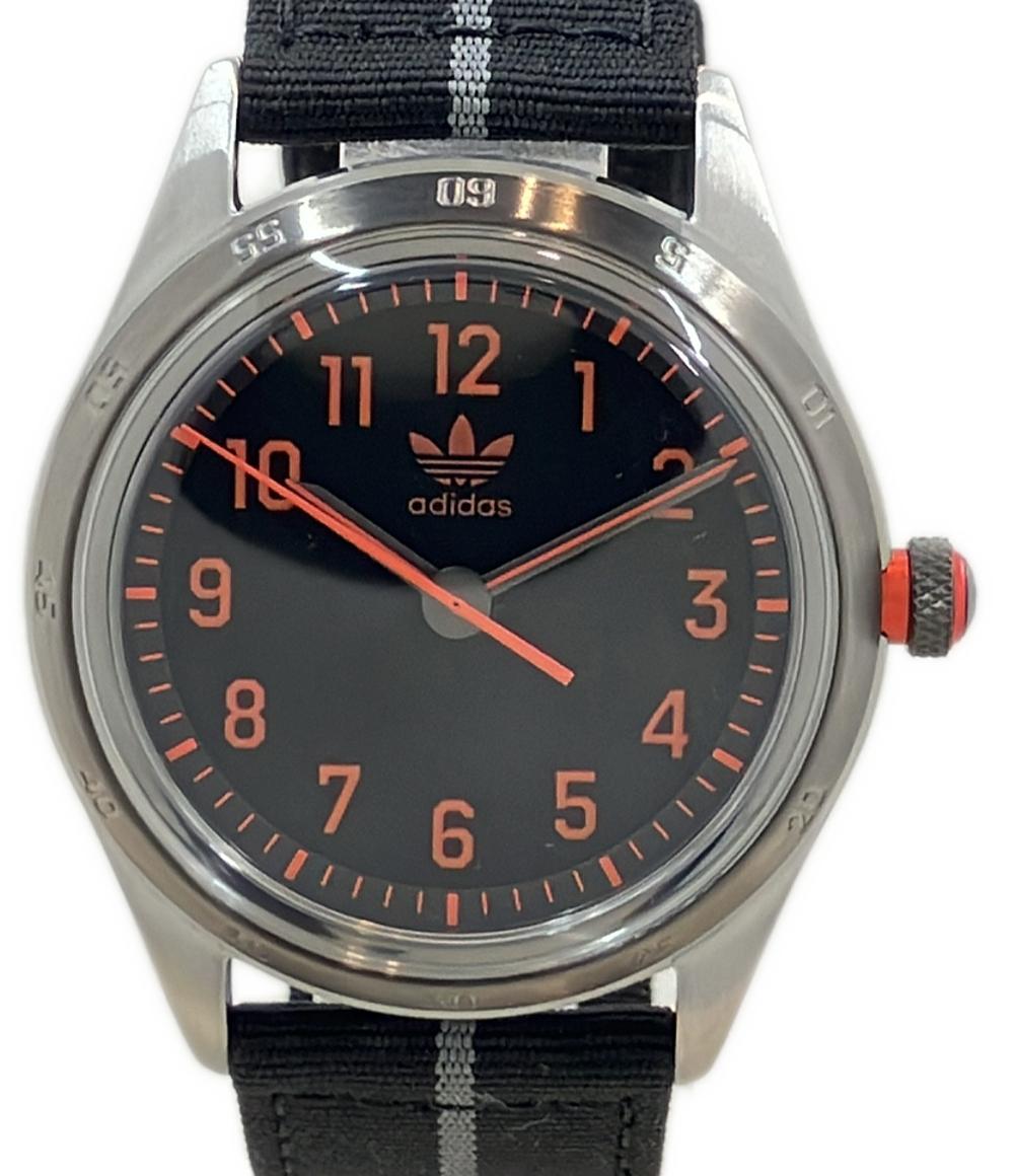 美品 adidas 腕時計 コードフォー クオーツ ブラック AOSY22522 レディース メンズ アディダス