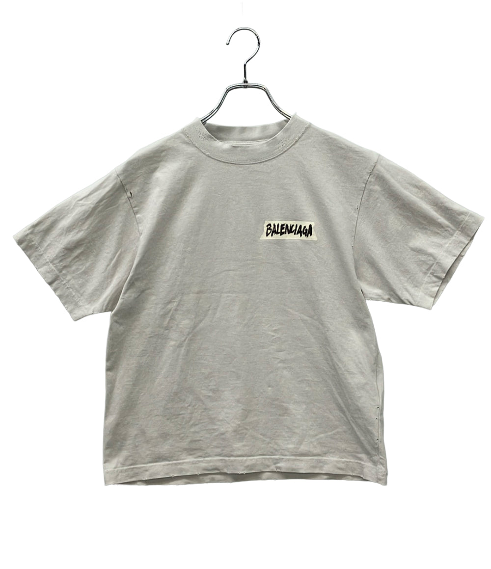 BALENCIAGA 半袖Tシャツ ダメージ加工 25SS Masking Tape T-Shirt メンズ SIZE XXS バレンシアガ