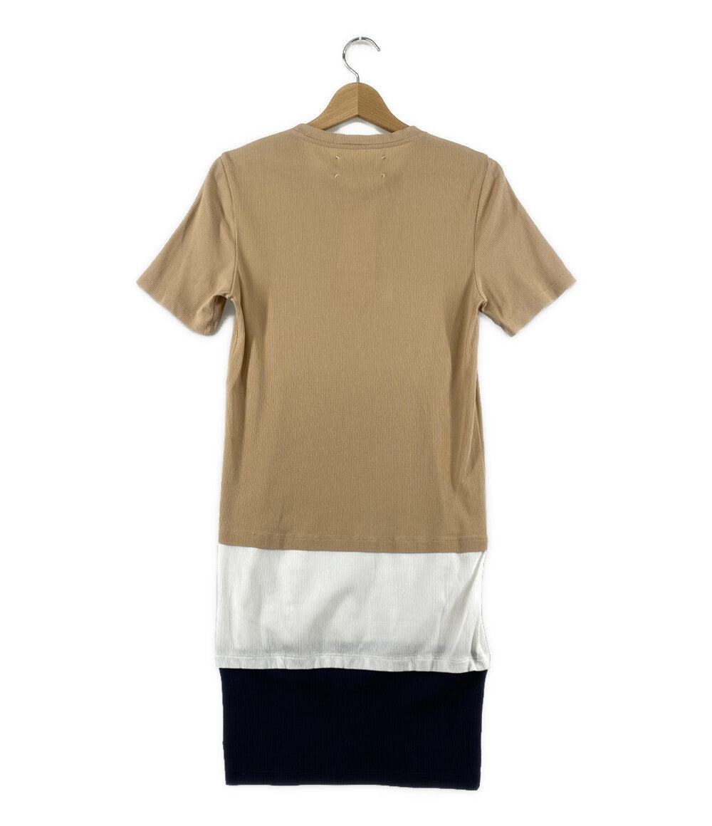 Martin Maegiela マルタンマルジェラ 半袖ワンピース トリプルカラー レディース SIZE 44