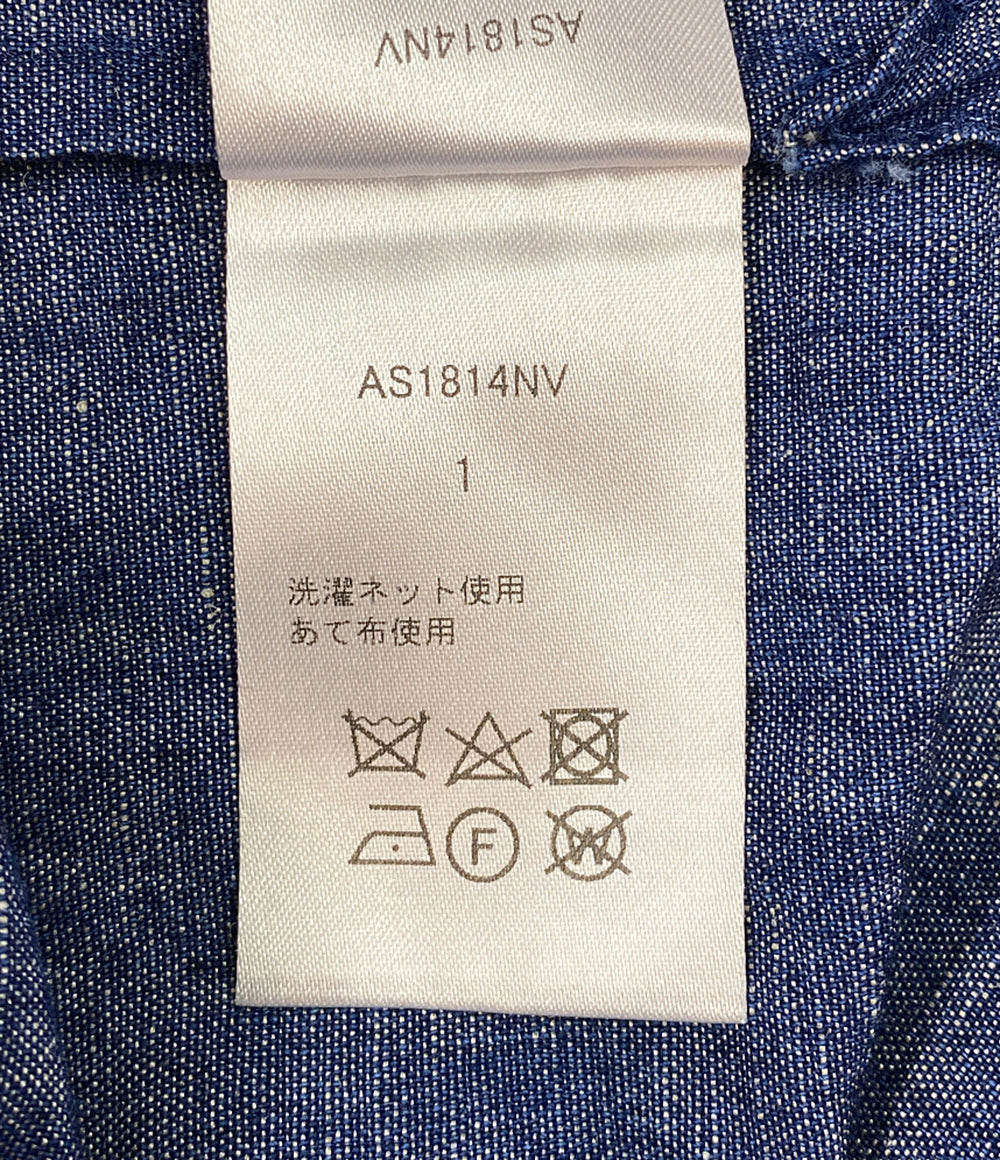 AKIRANAKA アキラナカ 長袖シャツ ペプラムスリーブ シャンブレー レディース SIZE 1