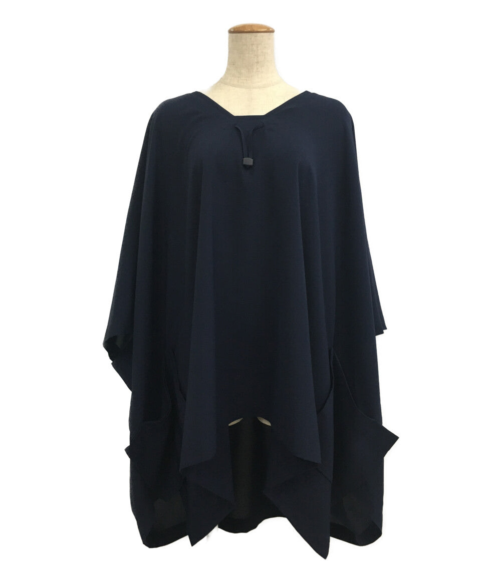 ISSEY MIYAKE 半袖シャツ ネイビー ドルマン 2019SS IL93FT301 レディース SIZE 3 イッセイミヤケ