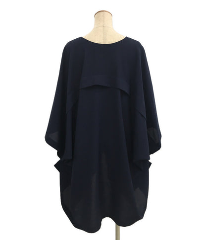 ISSEY MIYAKE 半袖シャツ ネイビー ドルマン 2019SS IL93FT301 レディース SIZE 3 イッセイミヤケ