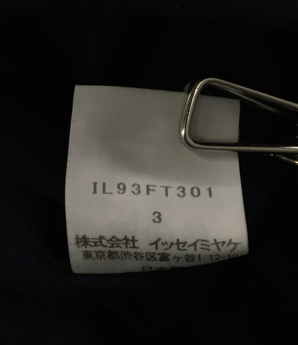 ISSEY MIYAKE 半袖シャツ ネイビー ドルマン 2019SS IL93FT301 レディース SIZE 3 イッセイミヤケ