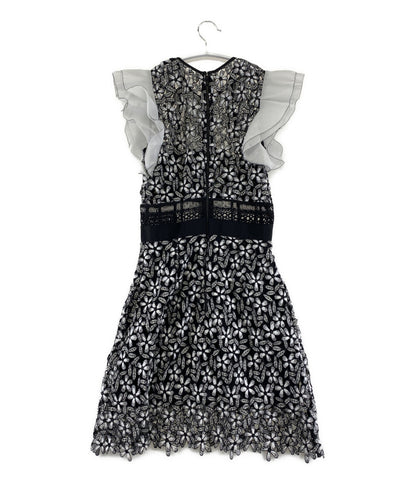 Self-portrait セルフポートレイト ノースリーブワンピース ブラック ホワイト レース レディース SIZE UK8
