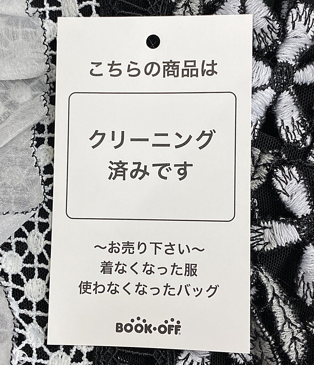 Self-portrait セルフポートレイト ノースリーブワンピース ブラック ホワイト レース レディース SIZE UK8