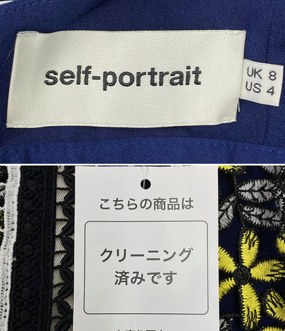SELF-PORTRAIT ワンピース 総レース ノースリーブ レディース SIZE UK8 セルフ ポートレイト