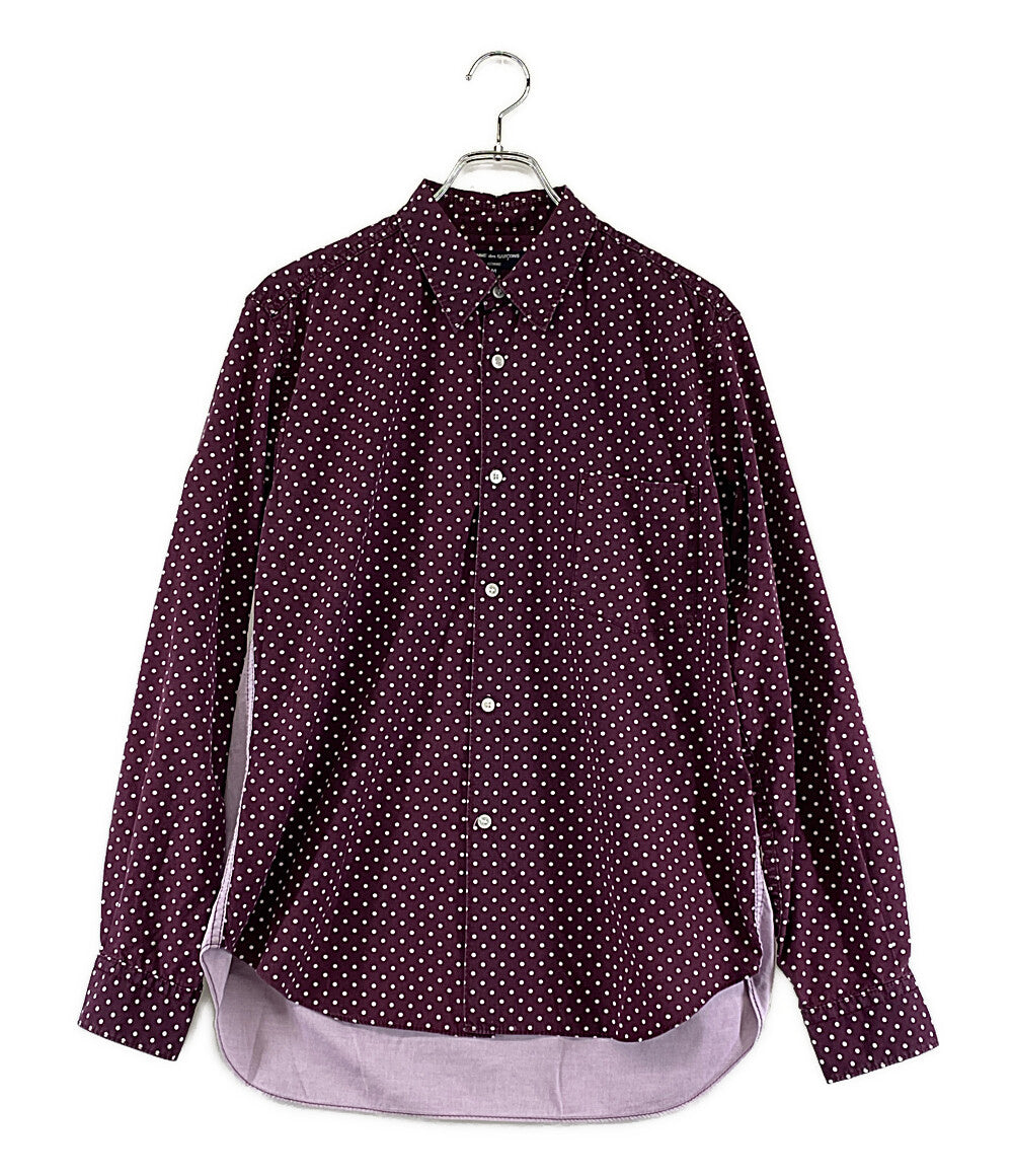 COMME des GARCONS HOMME 長袖シャツ パープル ドット HH-B006 メンズ SIZE M コムデギャルソンオム
