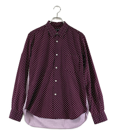 COMME des GARCONS HOMME 長袖シャツ パープル ドット HH-B006 メンズ SIZE M コムデギャルソンオム