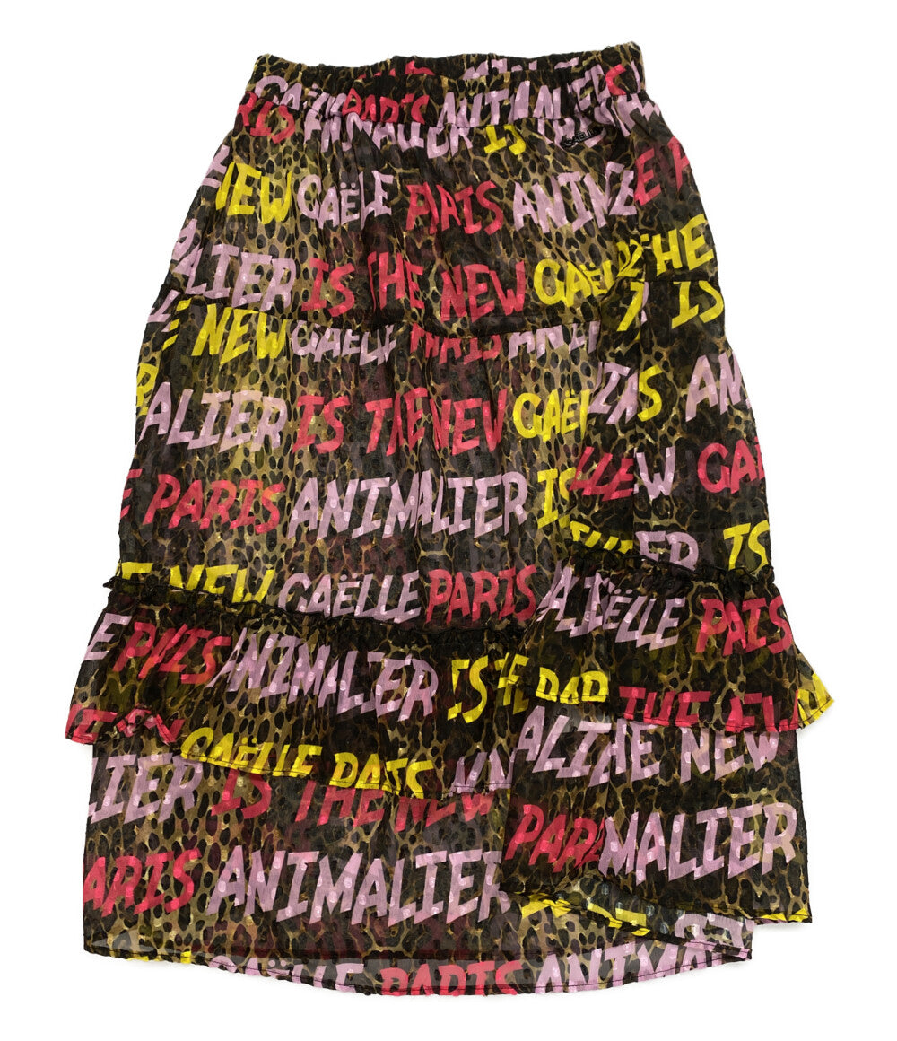ガエルパリ ティアードスカート レオパード レディース SIZE 16A gaelle paris