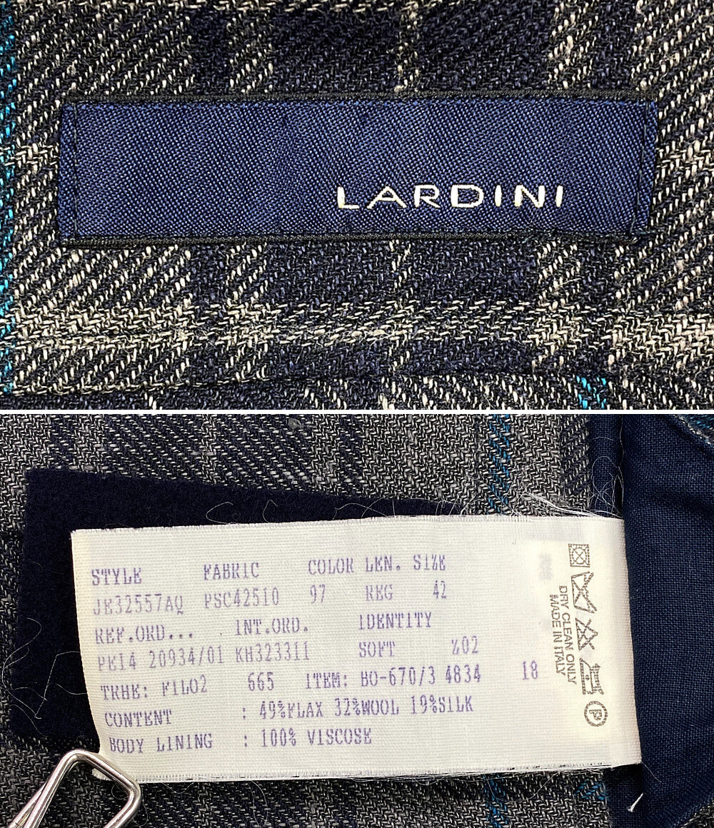 LARDINI シングルジャケット チェック メンズ SIZE 42 ラルディーニ