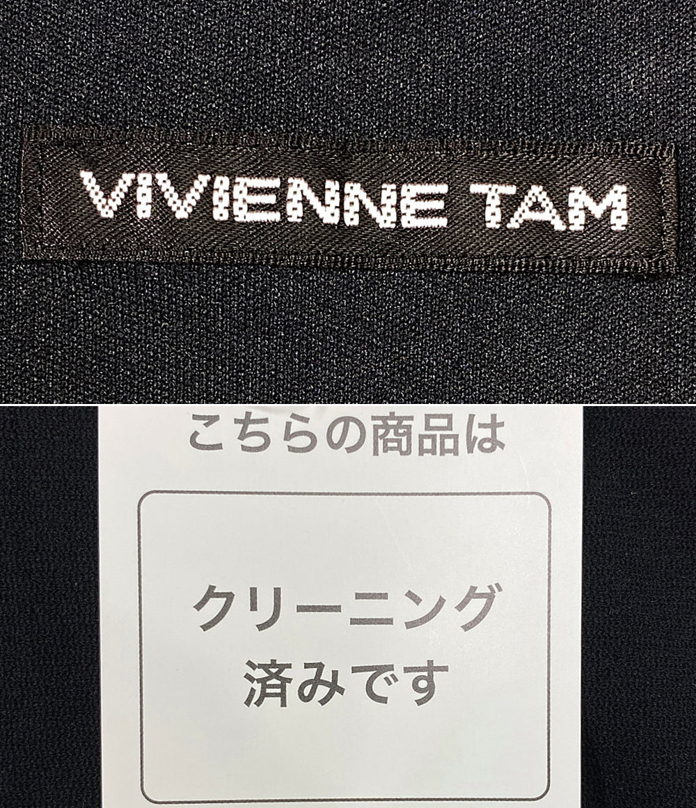VIVIENNE TAM 長袖ブラウス ベロア 切替 Vネック 刺繍 レディース SIZE - ヴィヴィアンタム