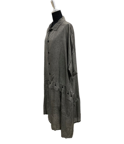 Y’s 半袖シャツドレス HOUNDSTOOTH SHIRT DRESS 2024ss YN-D22-225 レディース SIZE 2 ワイズ