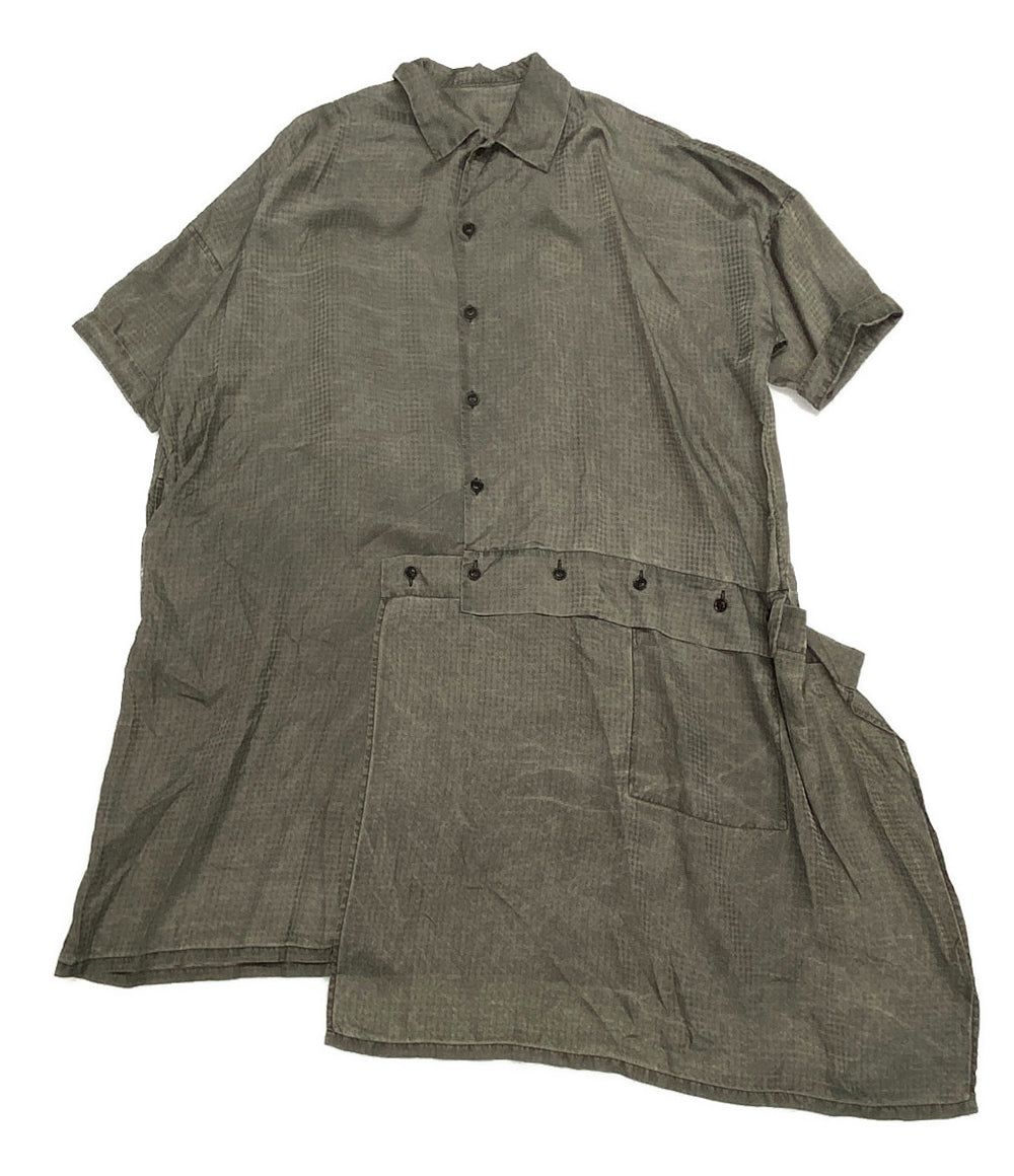 Y’s 半袖シャツドレス HOUNDSTOOTH SHIRT DRESS 2024ss YN-D22-225 レディース SIZE 2 ワイズ