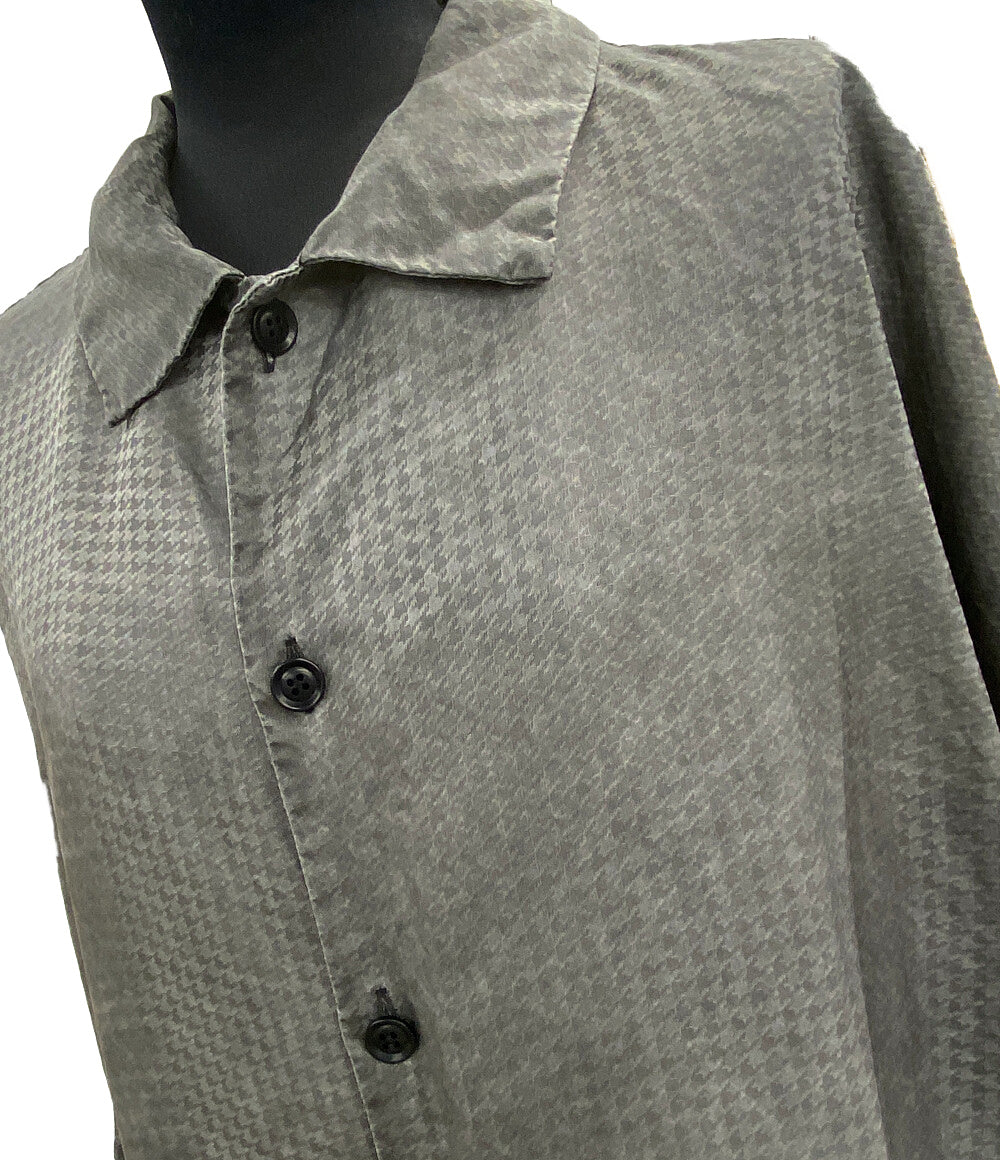 Y’s 半袖シャツドレス HOUNDSTOOTH SHIRT DRESS 2024ss YN-D22-225 レディース SIZE 2 ワイズ