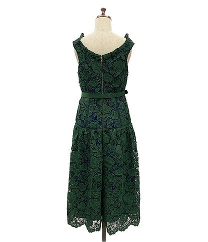 self-portrait ノースリーブワンピース RS-20-074 グリーン レース レディース SIZE UK10 セルフ ポートレイト