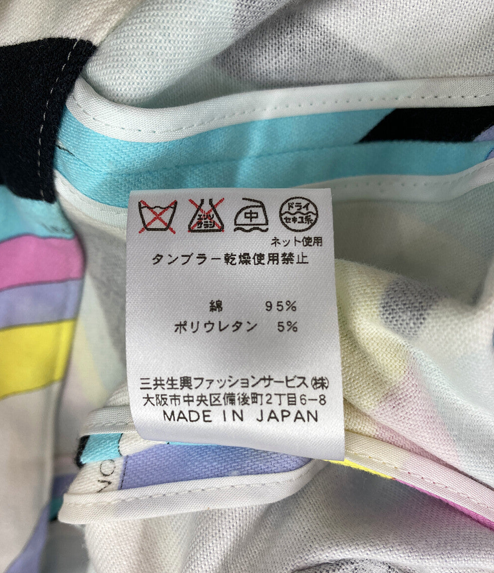LEONARD ジャケット 総柄 腰ベルト レディース SIZE 40 レオナール