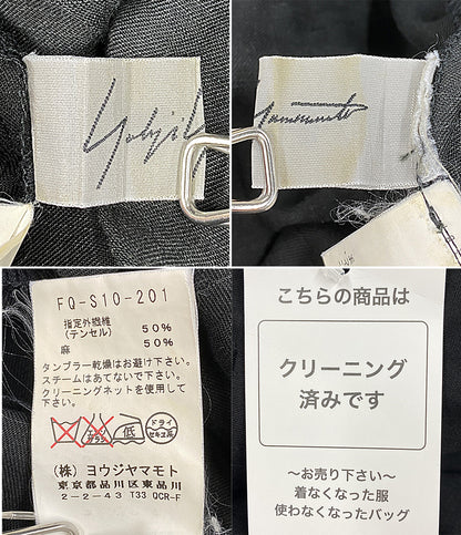 YOHJI YAMAMOTO リネン混 スカート FQ-S10-201 レディース SIZE 2 ヨウジヤマモト