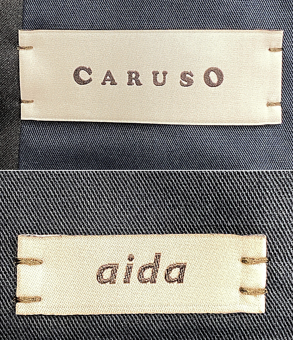 CARUSO AIDA テーラードジャケット ネイビー GKY-19030-A メンズ SIZE 48 カルーソー