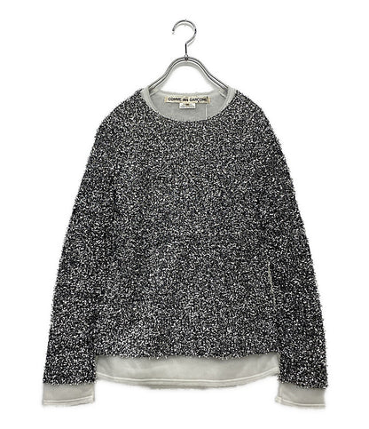 COMME DES GARCON カットソー シルバー レディース SIZE XS コムデギャルソン
