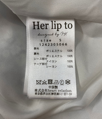 ハーリップトゥ ワンピース Lace Trimmed Floral Dress ノースリーブ 2024ss レディース SIZE S Her lip to