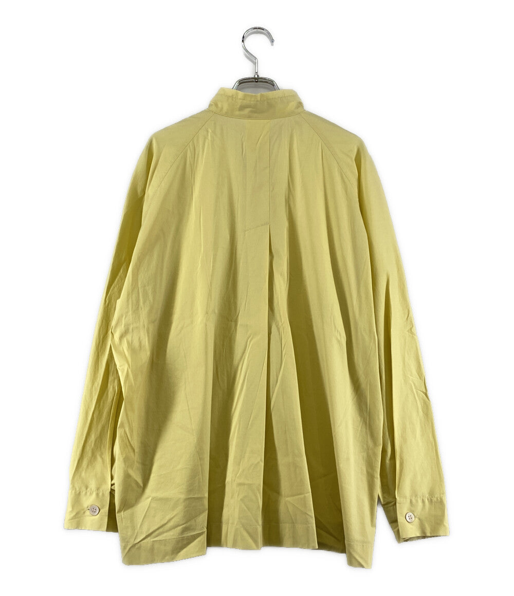 ISSEY MIYAKE 長袖シャツ 22SS IM21FJ555 FINE SHIRT スタンドカラー イエロー メンズ SIZE 2 イッセイミヤケ