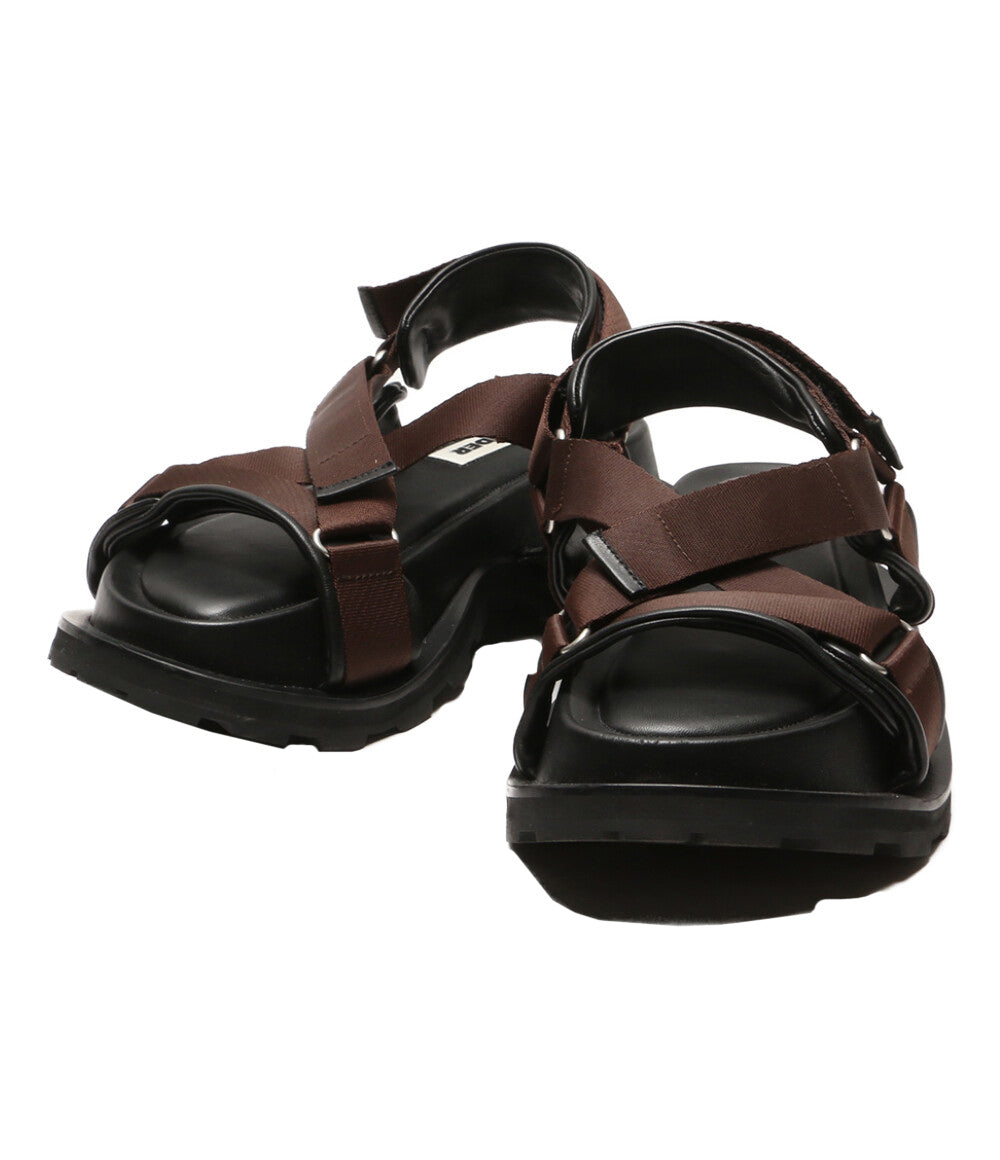 JIL SANDER サンダル プラットフォームサンダル ブラック ブラウンストラップ レディース SIZE 35 ジルサンダー