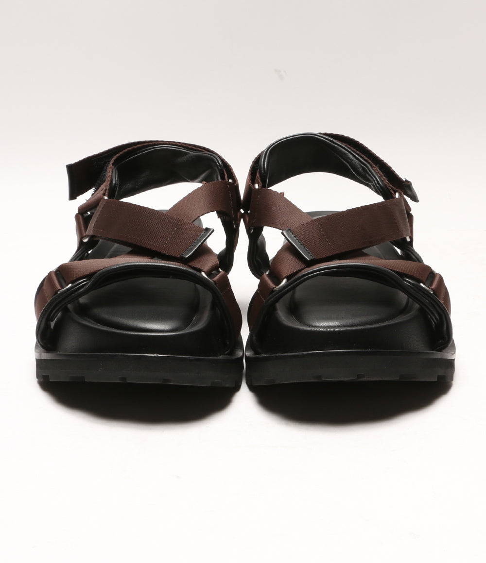 JIL SANDER サンダル プラットフォームサンダル ブラック ブラウンストラップ レディース SIZE 35 ジルサンダー