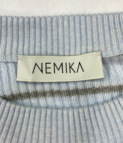 NEMIKA ネミカ ニット ボーダー グレー レディース SIZE 1