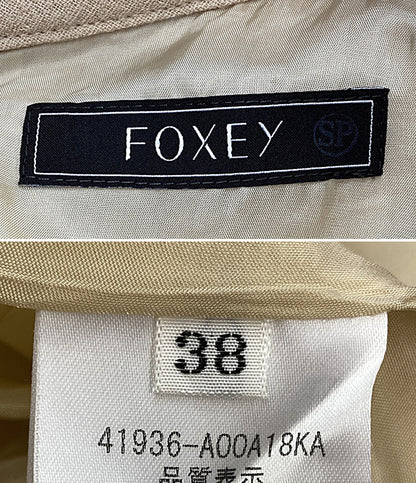 フォクシー ノースリーブワンピース 41936-A00A18KA ベルト付き レディース SIZE 38 foxey