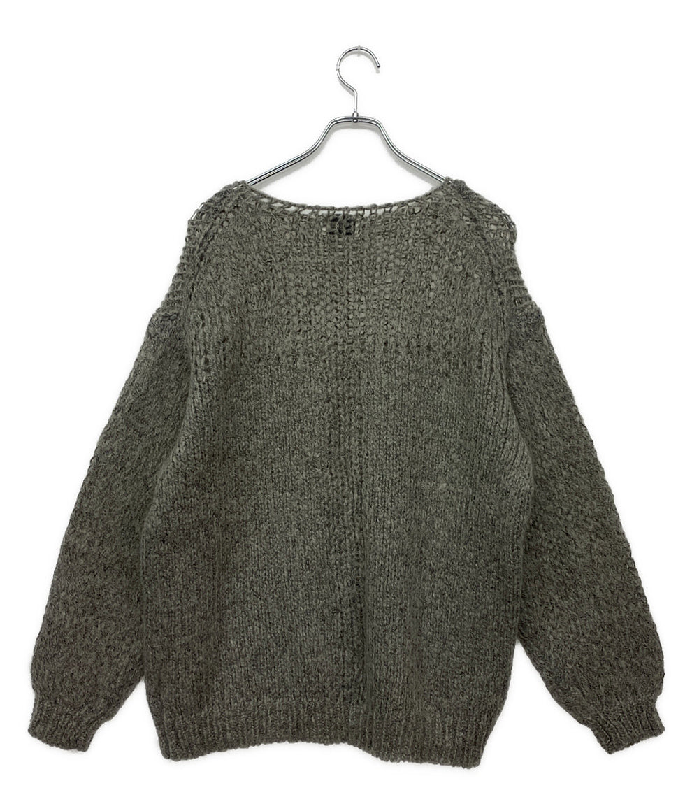 CLANE ニット ライトグレー HALF SHEER LOOSE MOHAIR 23AW レディース SIZE 1 クラネ