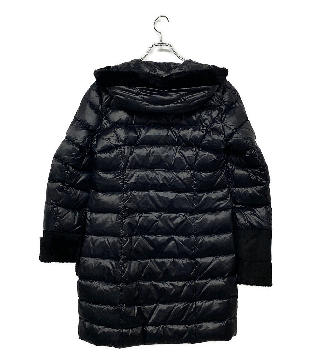 EMMETI コート ムートン切替 ブラック レディース SIZE 36 エンメティ