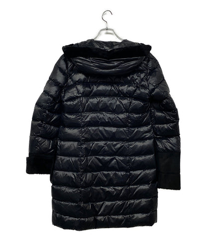 EMMETI コート ムートン切替 ブラック レディース SIZE 36 エンメティ