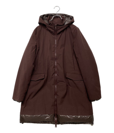 ヘルノ ダウンコート PI0375D-19298-6950 ボルドー レディース SIZE 48 HERNO