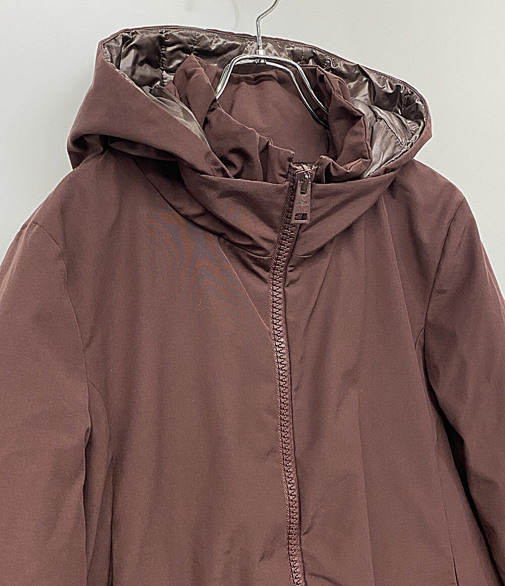 ヘルノ ダウンコート PI0375D-19298-6950 ボルドー レディース SIZE 48 HERNO