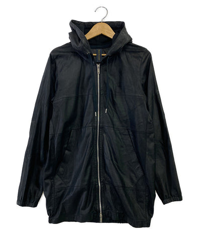 ミハラヤスヒロ  パーカー フルジップ ラムスキン      レディース SIZE 44  MIHARA YASUHIRO