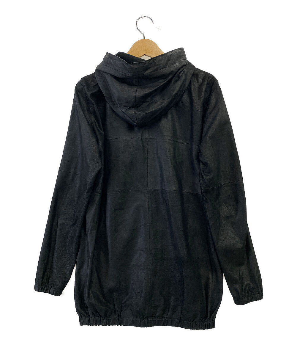 ミハラヤスヒロ  パーカー フルジップ ラムスキン      レディース SIZE 44  MIHARA YASUHIRO