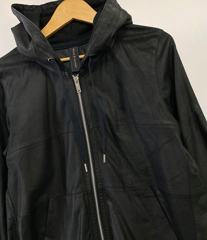 ミハラヤスヒロ  パーカー フルジップ ラムスキン      レディース SIZE 44  MIHARA YASUHIRO