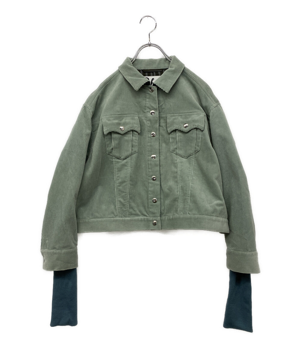 Cabana カバナ ジャケット ミントグリーン コーデユロイ レディース SIZE 38
