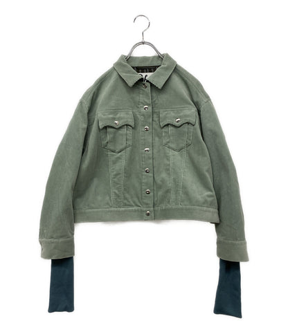 Cabana カバナ ジャケット ミントグリーン コーデユロイ レディース SIZE 38