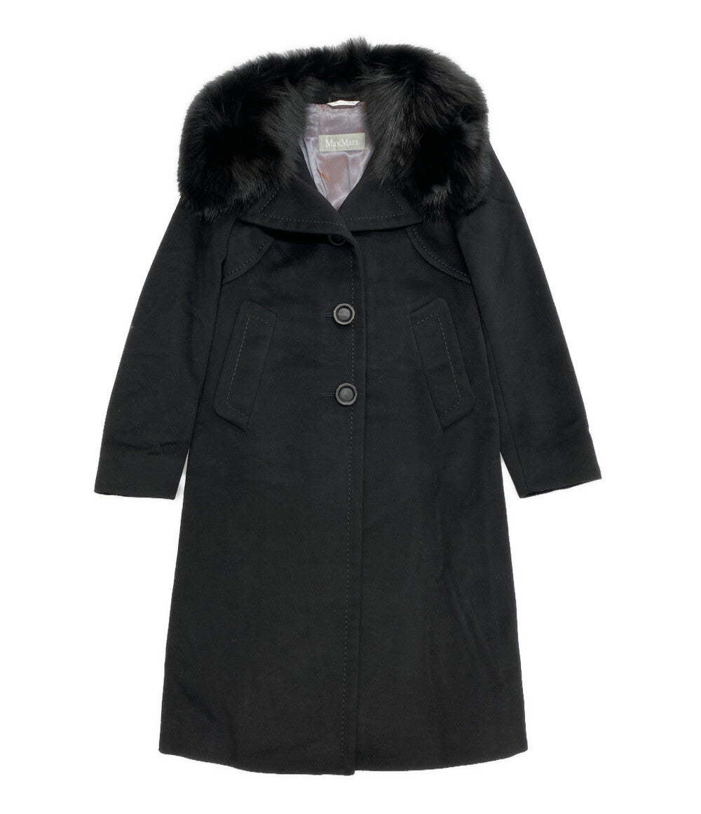 マックスマーラ チェスターコート ブラック 73136 レディース SIZE 38 MAX MARA