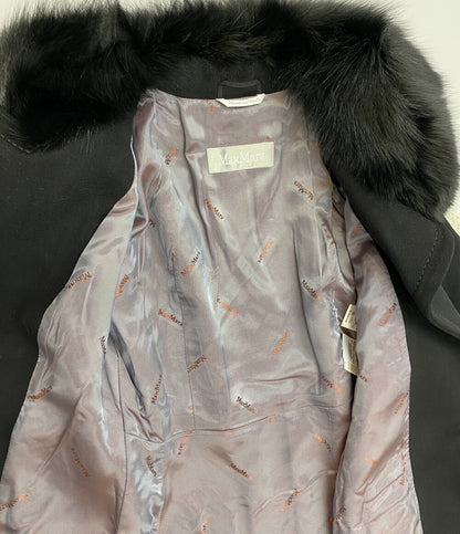 マックスマーラ チェスターコート ブラック 73136 レディース SIZE 38 MAX MARA